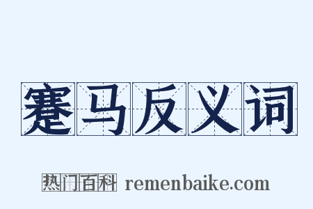 蹇马反义词是什么意思的图片